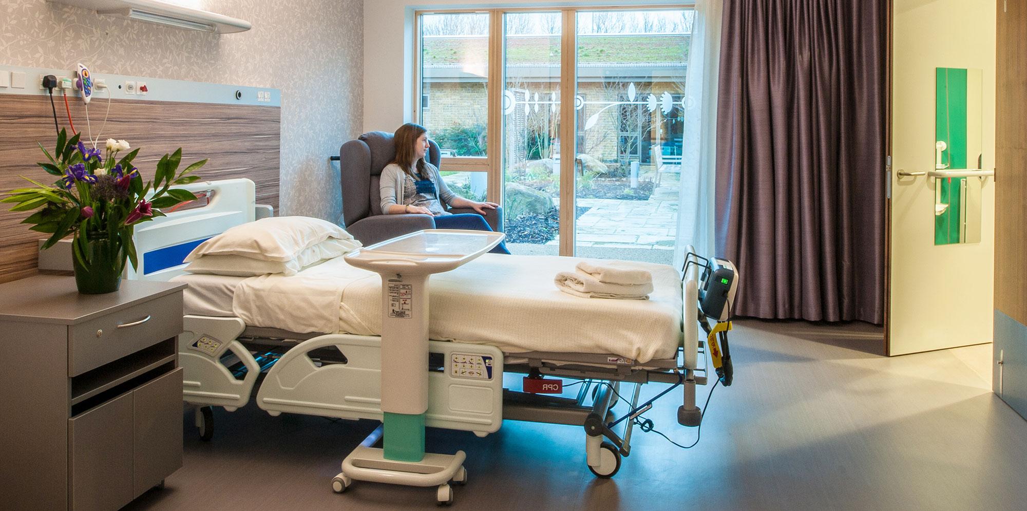 Patient bedroom inside St Wilfrids hospital